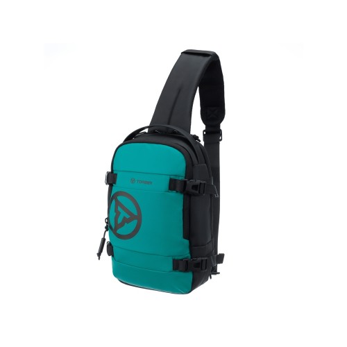 Рюкзак на одно плечо TORBER ЭКСТРИМ, зелёный/чёрный, 20 х 8 х 31 см, 5л