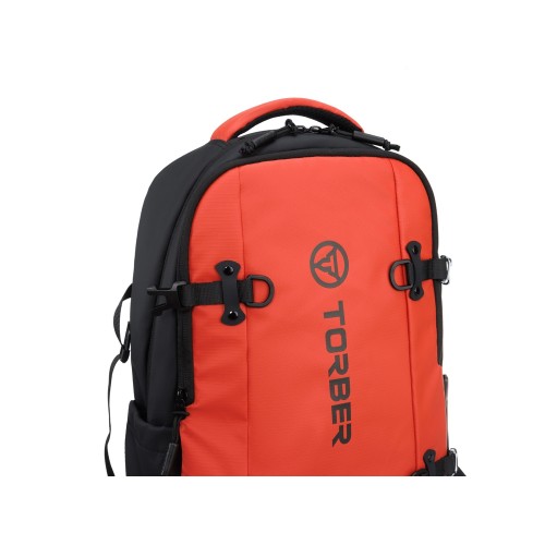 Рюкзак спортивный TORBER ЭКСТРИМ 18", оранжевый/чёрный, 31 х 12 х 46 см, 17л