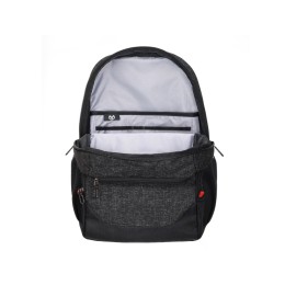 Рюкзак TORBER ПРОРЫВ с отделением для ноутбука 15.6", черн/сер меланж, полиэстер, 44х30,5х14 см, 19 л