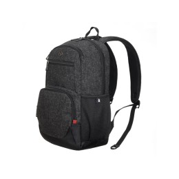Рюкзак TORBER ПРОРЫВ с отделением для ноутбука 15.6", черн/сер меланж, полиэстер, 44х30,5х14 см, 19 л