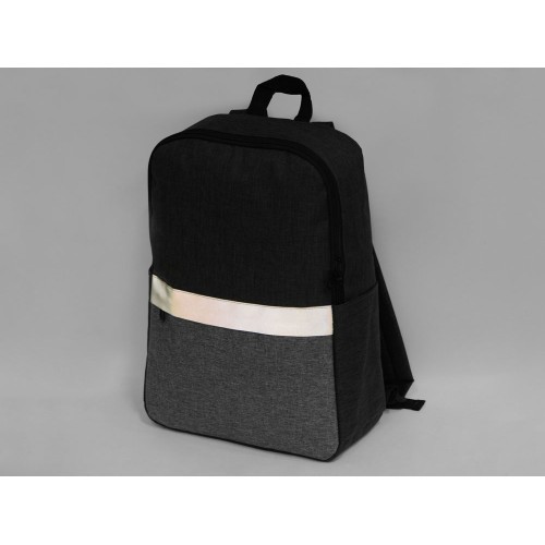 Рюкзак Merit со светоотражающей полосой и отделением для ноутбука 15.6'', темно-серый/серый (Р)