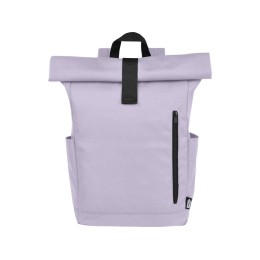 Рюкзак Байрон 15,6" объемом 18 л со скручиваемым верхом, изготовленный из переработанного ПЭТ по стандарту GRS, лиловый