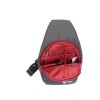 Рюкзак TORBER с одним плечевым ремнем, чёрный/бордовый, полиэстер 300D, 33 х 17 х 6 см