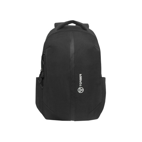 Рюкзак TORBER МЕГАПОЛИС 2.0 с отделением для ноутбука 15,6", черный, полиэстер меланж, 46 х 31 x 17
