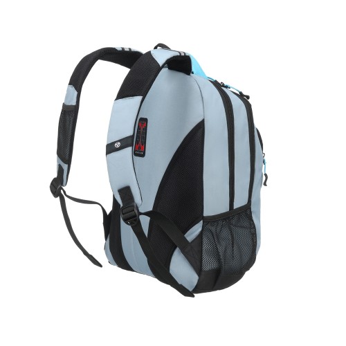 Рюкзак TORBER РАКЕТА серый/голубой, полиэстер/добби, 32x15x46 см, 22 л
