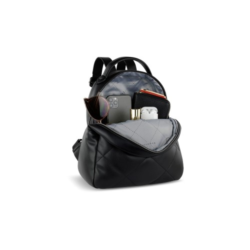 Рюкзак женский BUGATTI КАРА | CARA, чёрный, полиуретан, 25,5х11х27,5 см, 7 л