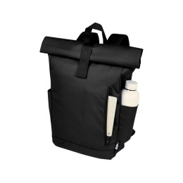 Рюкзак Byron 15,6" объемом 18 л со скручиваемым верхом, изготовленный из переработанного ПЭТ по стандарту GRS, черный