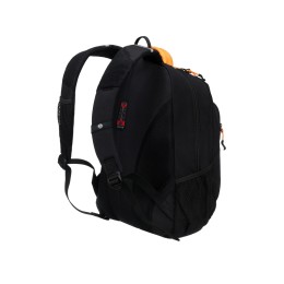 Рюкзак TORBER РАКЕТА черный/оранжевый, полиэстер/добби, 32x15x46 см, 22 л