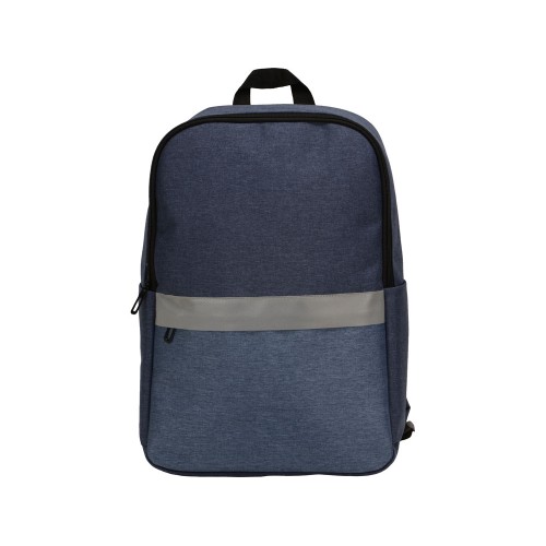 Рюкзак Merit со светоотражающей полосой и отделением для ноутбука 15.6'', синий/светло-синий