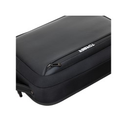 Рюкзак TORBER ВОЯЖ с отделением для ноутбука 15,6'', черный, нейлон/микрофибра, 30x12x42 см, 14л