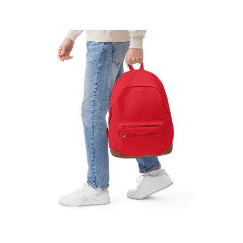 Рюкзак Shammy с эко-замшей для ноутбука 15", красный