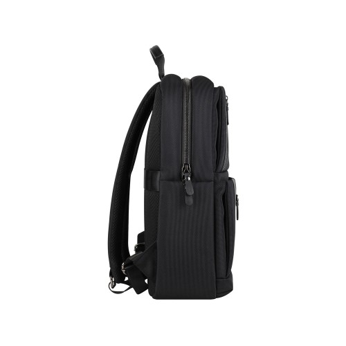 Рюкзак мужской BUGATTI НЕРО | NERO 16'', чёрный, нейлон 1680D/кожа, 29,5х14х44 см