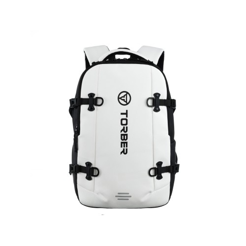 Рюкзак спортивный TORBER ЭКСТРИМ 18", белый/чёрный, 31 х 12 х 46 см, 17л