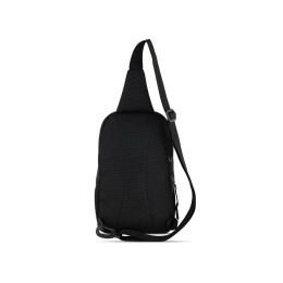 Рюкзак с одним плечевым ремнем BUGATTI БЛАНК ОБЛЕГЧЕННАЯ | BLANC DELIGHT, чёрный, нейлон RPET600D/тарпаулин/полиэстер, 18х10х31 см, 5 л