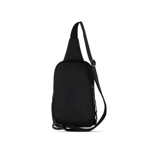 Рюкзак с одним плечевым ремнем BUGATTI БЛАНК ОБЛЕГЧЕННАЯ | BLANC DELIGHT, чёрный, нейлон RPET600D/тарпаулин/полиэстер, 18х10х31 см, 5 л