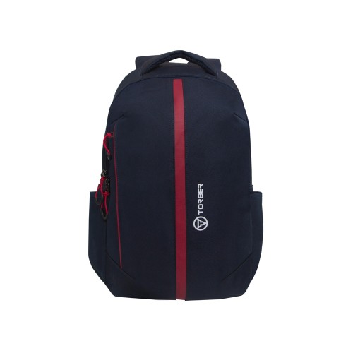 Рюкзак TORBER МЕГАПОЛИС 2.0 с отделением для ноутбука 15,6", синий, полиэстер меланж, 46 х 31 x 17см