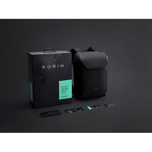 Водостойкий антикражный рюкзак Clickpack для ноутбука 15.6", черный