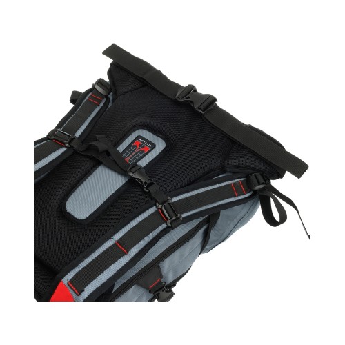 Рюкзак TORBER ДРАЙВ с отделением для ноутбука 15", серый/красный, полиэстер 1680D, 36x17x50 см, 30 л