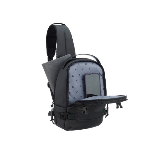 Рюкзак на одно плечо TORBER ЭКСТРИМ, чёрный, 20 х 8 х 31 см, 5л