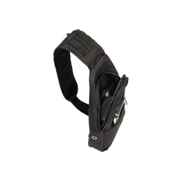 Рюкзак TORBER с одним плечевым ремнем, чёрный, полиэстер 300D, 33 х 17 х 6 см