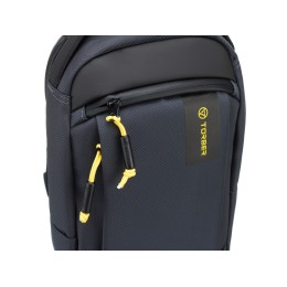 Рюкзак TORBER ВОЯЖ на одно плечо, серый, полиэстер 900D, 20х10х30 см, 5 л