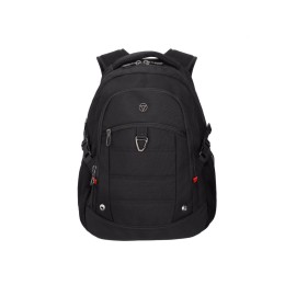 Рюкзак TORBER ПРОРЫВ с отделением для ноутбука 15.6", черный, полиэстер, 46.5х32.5х15.5 см, 24 л