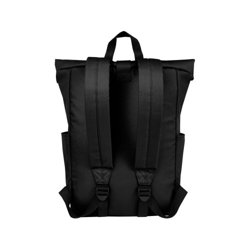 Рюкзак Byron 15,6" объемом 18 л со скручиваемым верхом, изготовленный из переработанного ПЭТ по стандарту GRS, черный