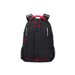Рюкзак TORBER РАКЕТА с отделением для ноутбука 15.6", черный/красный, нейлон, 32 х 14 х 50 см, 22л