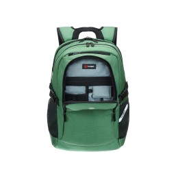 Рюкзак TORBER МЕГАПОЛИС с отделением для ноутбука 16", зеленый, полиэстер, 47 х 34 x 28 см