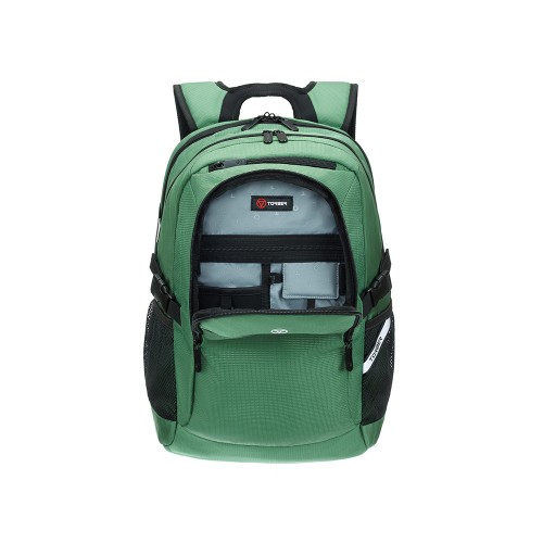 Рюкзак TORBER МЕГАПОЛИС с отделением для ноутбука 16", зеленый, полиэстер, 47 х 34 x 28 см