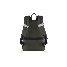 Рюкзак BUGATTI БЛАНК | BLANC 15'', оливковый, тарпаулин/полиэстер, 32х15,5х45 см