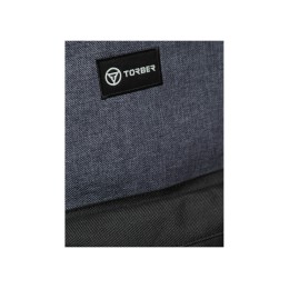 Рюкзак TORBER ГРАФФИТИ, серый с карманом черного цвета, полиэстер меланж, 42 х 29 x 19 см