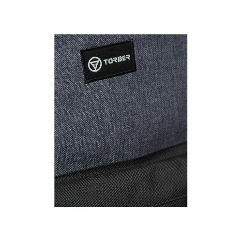 Рюкзак TORBER ГРАФФИТИ, серый с карманом черного цвета, полиэстер меланж, 42 х 29 x 19 см