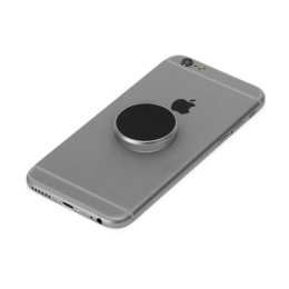 Магнитный держатель для телефона "Magpin mini", черный/стальной