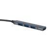 USB-хаб «Link» с коннектором 2-в-1 USB-C и USB-A, 2.0/3.0, серый