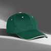 Бейсболка "New Castle" 6-ти панельная, зеленый/натуральный