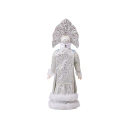Подарочный набор: кукла фарфоровая, плед флисовый, голубой/синий