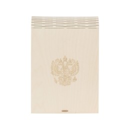 Набор бокалов для шампанского «За Россию» Chinelli в деревянной коробке