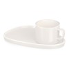 Чайная пара "Brighton" : блюдце овальное, чашка, коробка, белый