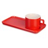 Чайная пара "Bristol": блюдце прямоугольное, чашка, коробка, красный