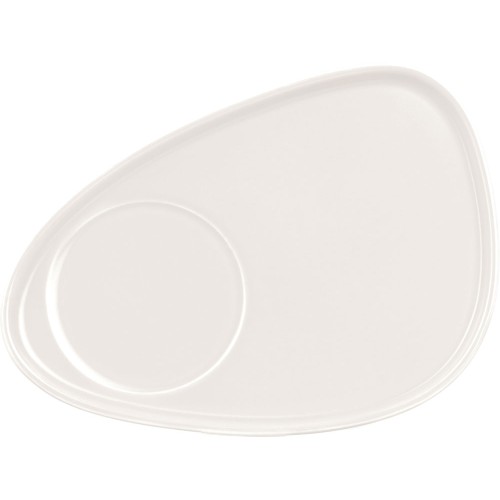 Чайная пара "Brighton" : блюдце овальное, чашка, коробка, белый