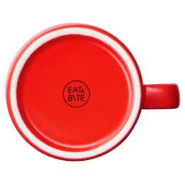 Чайная пара "Brighton" : блюдце овальное, чашка, коробка, красный