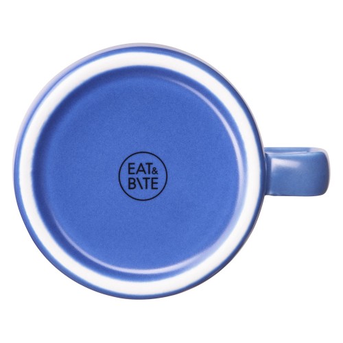 Чайная пара "Brighton" : блюдце овальное, чашка, коробка, синий