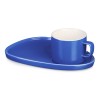 Чайная пара "Brighton" : блюдце овальное, чашка, коробка, синий