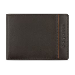 Портмоне BUGATTI БАНДА | BANDA, с защитой данных RFID, коричневое, кожа/полиэстер, 12,5х2х9 см