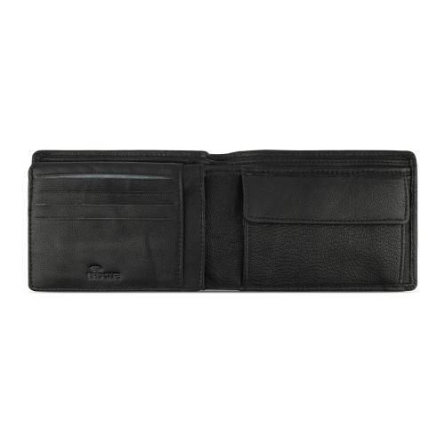 Портмоне BUGATTI ШЕДЕВР | BOMBA, с защитой данных RFID, чёрное, кожа козы/полиэстер, 12,5х2х9 см