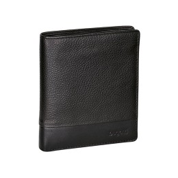 Портмоне BUGATTI АТЛАНТА | ATLANTA, чёрное, натуральная воловья кожа, 10,5х2х12,5 см