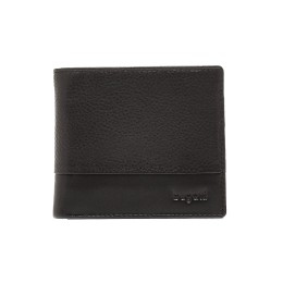 Портмоне BUGATTI АТЛАНТА | ATLANTA, чёрное, натуральная воловья кожа, 10,5х1х9 см