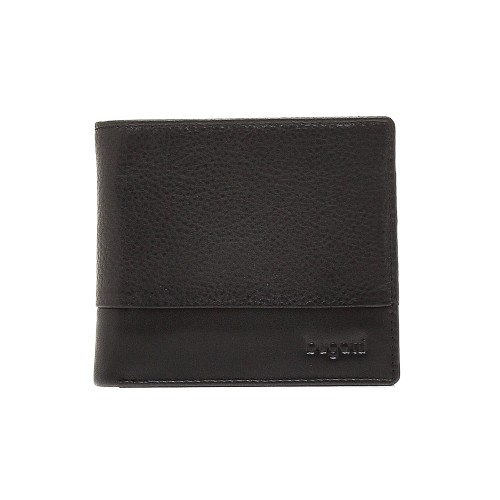 Портмоне BUGATTI АТЛАНТА | ATLANTA, чёрное, натуральная воловья кожа, 10,5х1х9 см