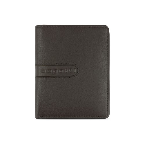 Портмоне BUGATTI ШЕДЕВР | BOMBA, с защитой данных RFID, коричневое, кожа козы/полиэстер, 10х2х12,5 см